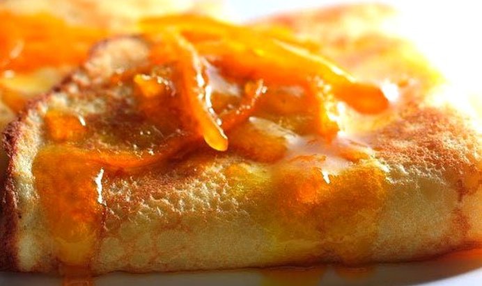 Блины с цитрусовым соусом (Креп сюзетт)