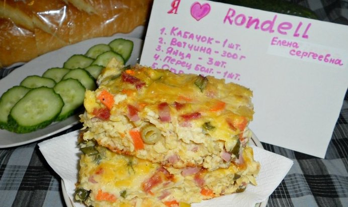 Ветчинно-кабачковая запеканка