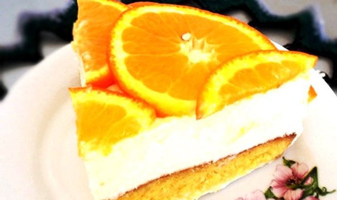 Торт с апельсинами и йогуртом