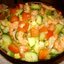Салат овощной с креветками