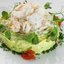 Салат с крабом и муссом из авокадо
