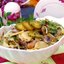 Картофельный салат с фасолью и шампиньонами