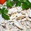 Салат "Рваная курица" с грибами