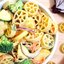 Овощной салат с макаронами