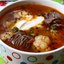 Суп с телятиной и овощами.
