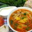 Борщ с салом и чесноком