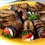 Рулетики из баклажана с фетой и помидорами