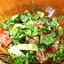 Овощной салат с кинзой