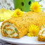 Морковный рулет с сырной начинкой