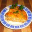 Открытый пирог с фаршем и овощами