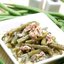 Зеленая фасоль с беконом и каштанами
