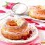 Заварное кольцо с розовым творожным кремом