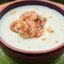 Сливочный суп с цветной капустой, картофелем и креветками
