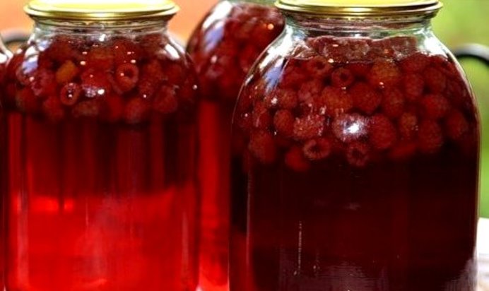 Малиновый компот на зиму