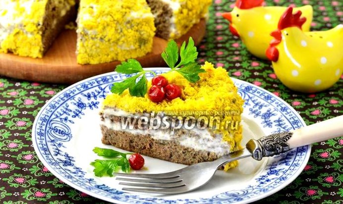 Печёночный торт в мультиварке