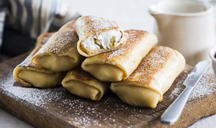 Блины с творогом