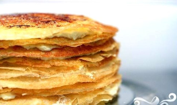 Блинный торт крем-брюле