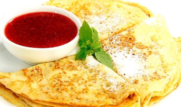 Постные блины на молоке