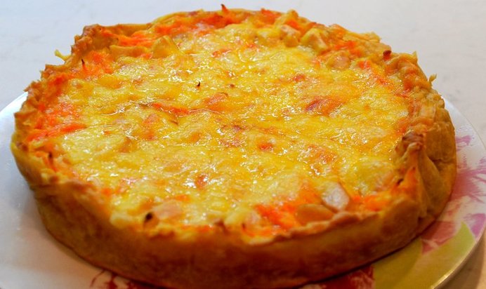 Запеканка с морковью и курицей