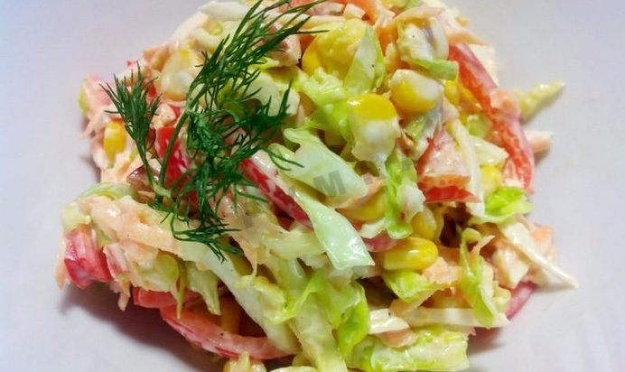 Салат Семеновна с колбасой