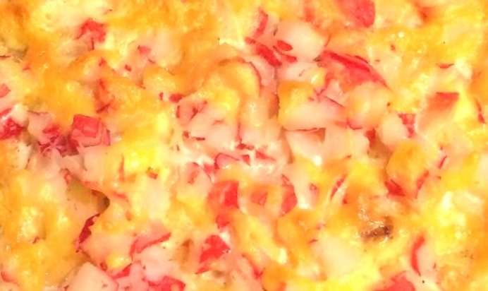 Картофельная запеканка с крабовым мясом