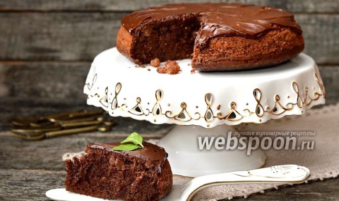 Шоколадный кекс с изюмом в мультиварке