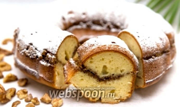 Кекс с орехово-коричной прослойкой