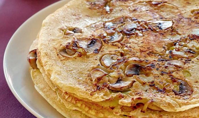 Грибные блины с припеком