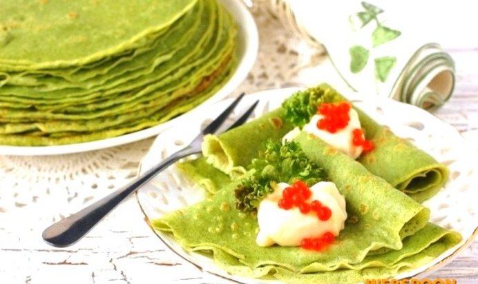 Шпинатные блины