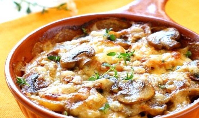 Запеканка с шампиньонами
