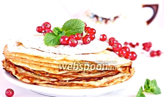 Лимонные блины с творогом