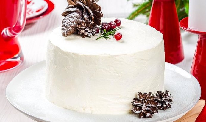 Новогодний торт с клюквой