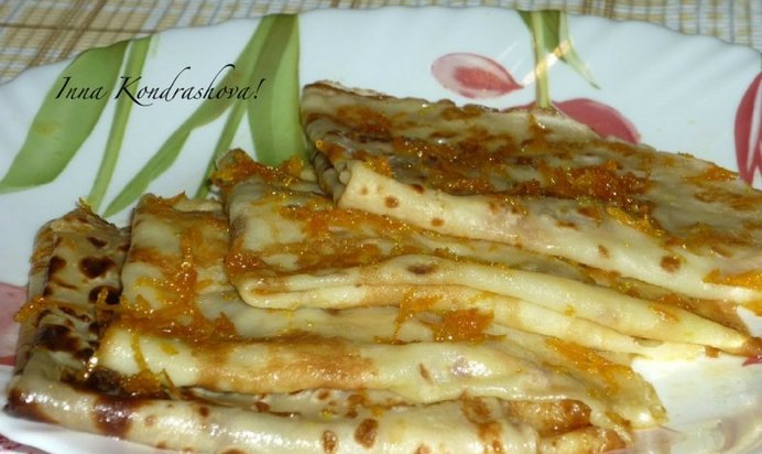 Блинчики с апельсиновым соусом