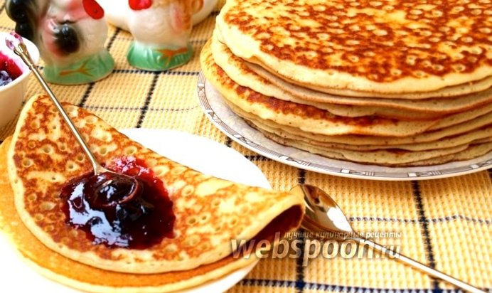 Манные дрожжевые блины