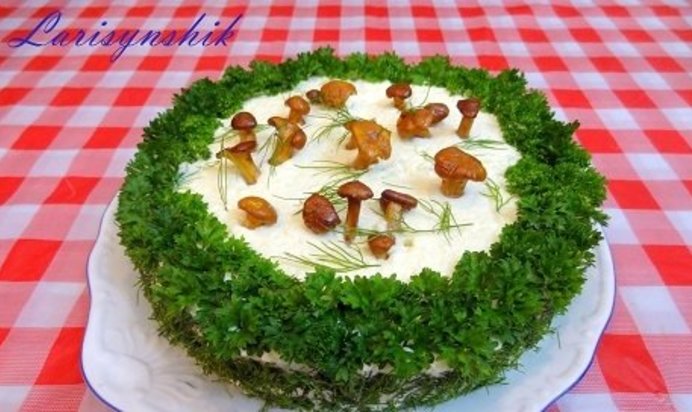 Торт закусочный Грибная полянка