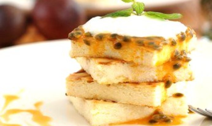 Творожная запеканка с маракуйей