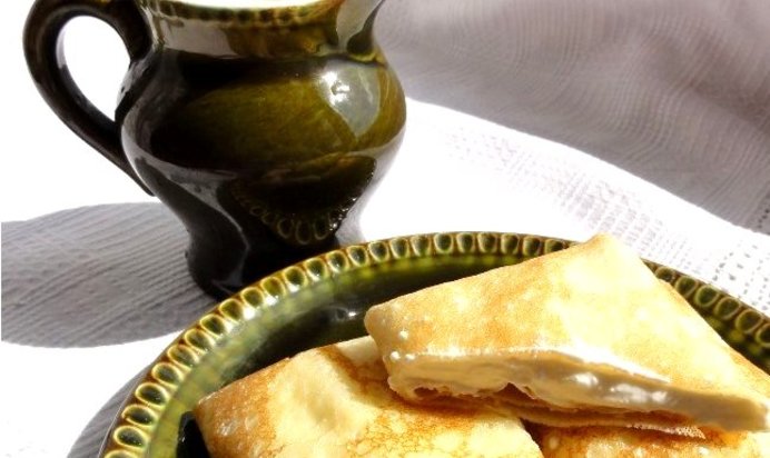 Блинчики на сгущенном молоке