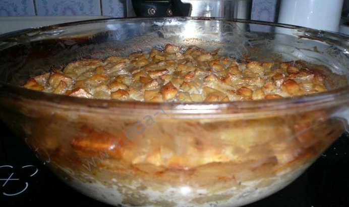 Запеканка из свинины с картофелем