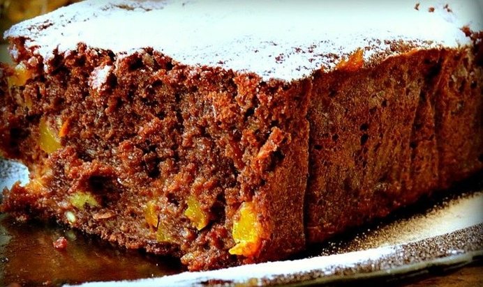 Шоколадный кекс с тыквой