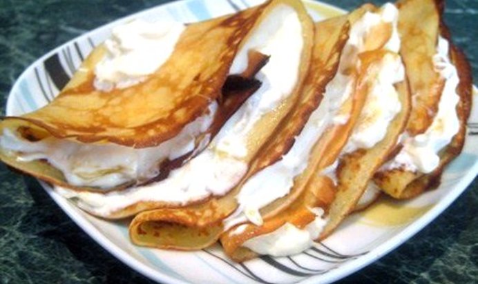 Диетические блины с творогом