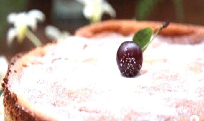 Творожный торт с вишней