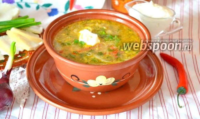 Украинский борщ с салом