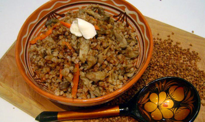 Гречка с грибами