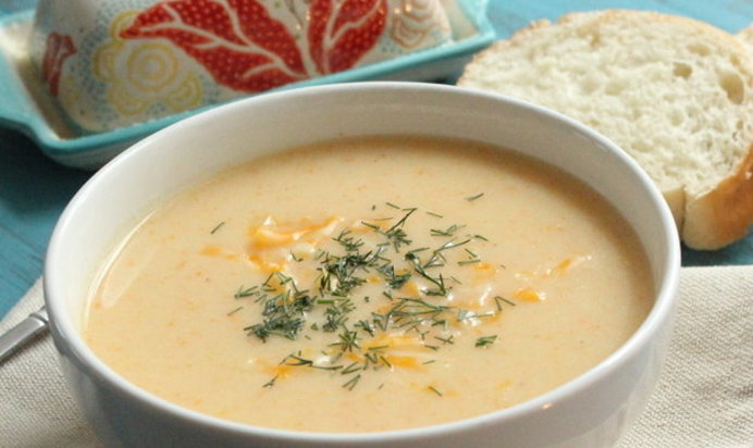 Сырный суп со сладким перцем