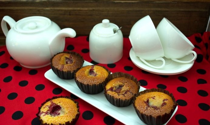 Клубничные кексы