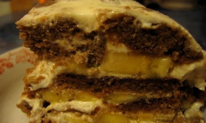 Пряничный торт без выпечки