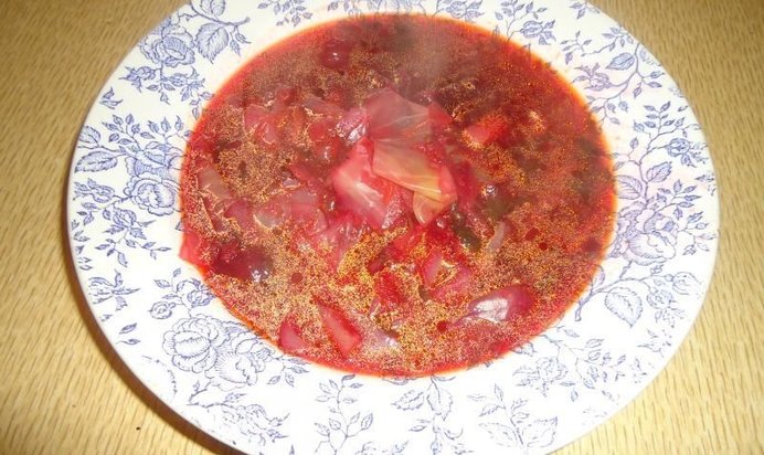 Борщ со свеклой