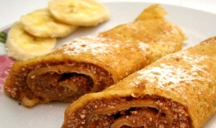 Блинчики из банана и яйца