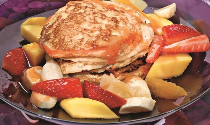 Рисовые блины с фруктами