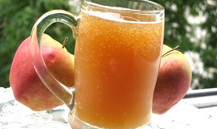 Квас из березового сока с сухофруктами